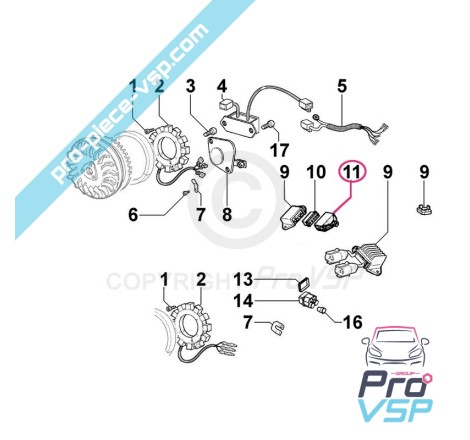 Conector de governador de borracha para motor Lombardini