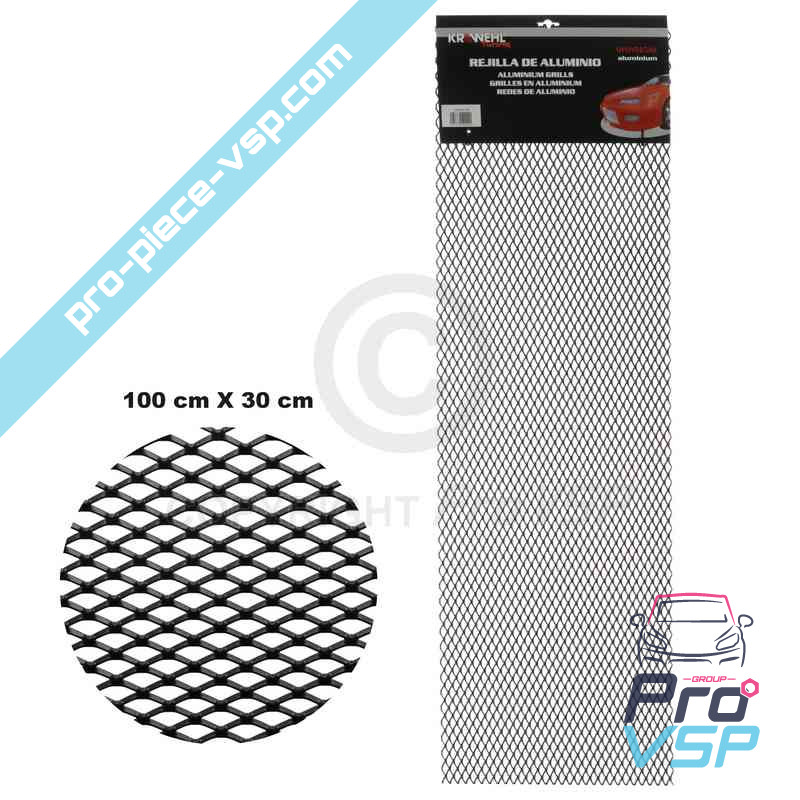 Grille de pare choc noire nid d'abeille