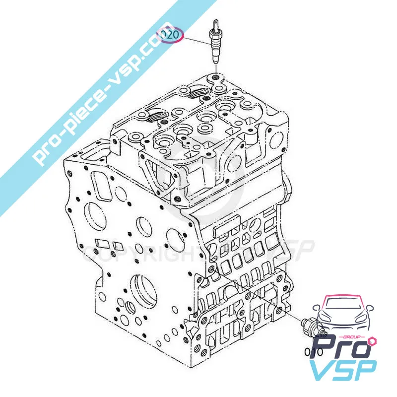 Sensor de temperatura del motor Kubota