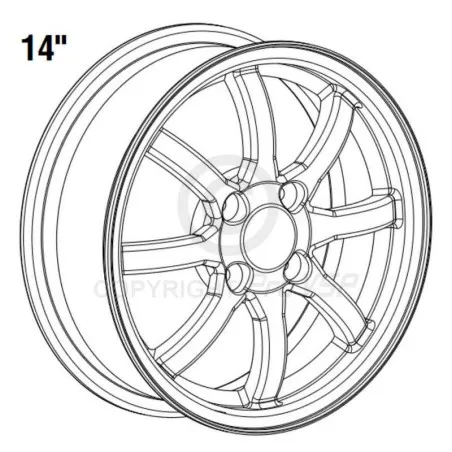 14-Zoll-Aluminium-Rand mit Ursprung Chatenet
