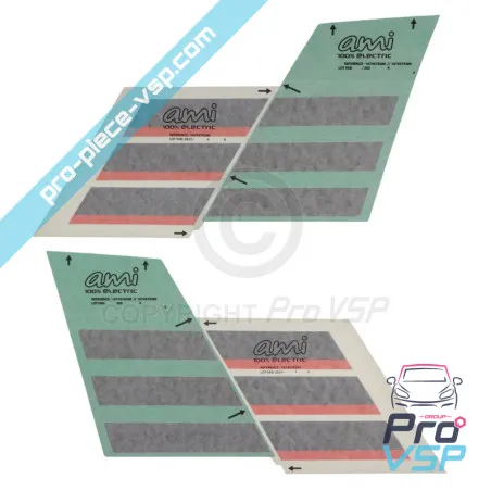 Pegatinas de custodio para Citroën Ami / Negro y naranja