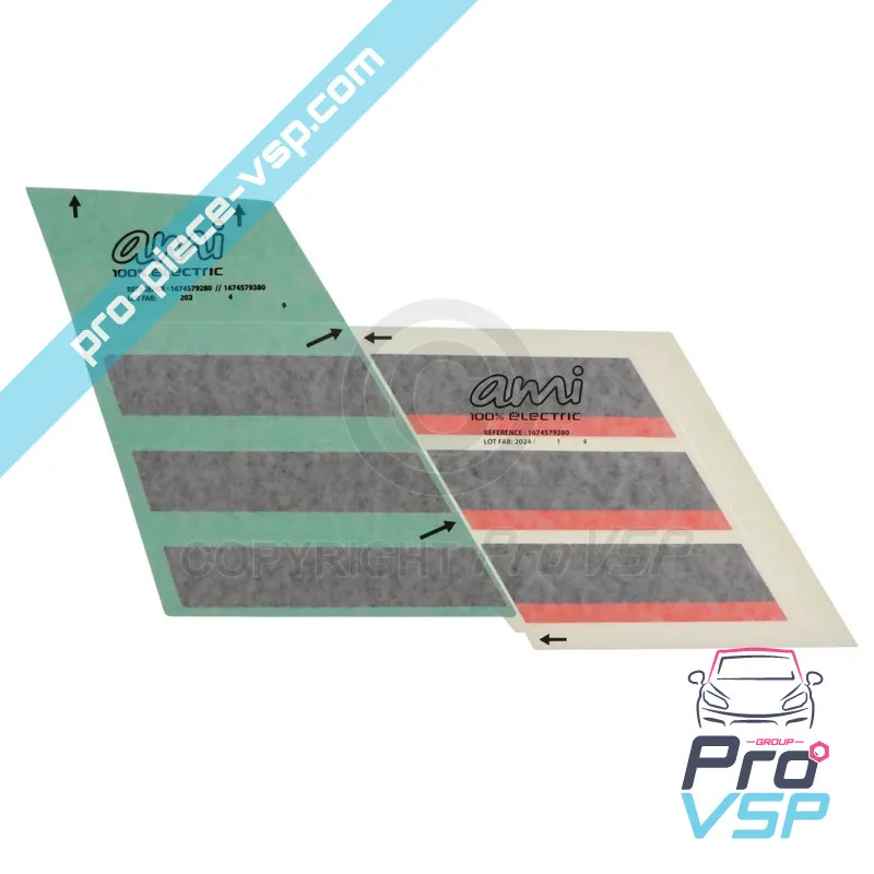 Pegatinas de custodio para Citroën Ami / Negro y naranja