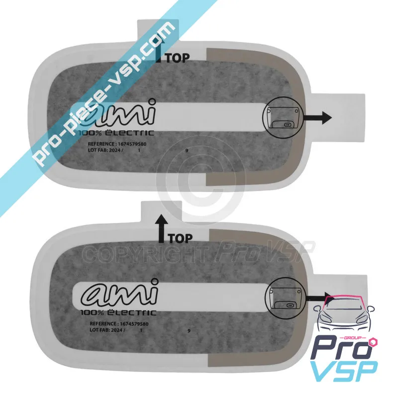 Door low stickers for Citroën Ami / White and khaki
