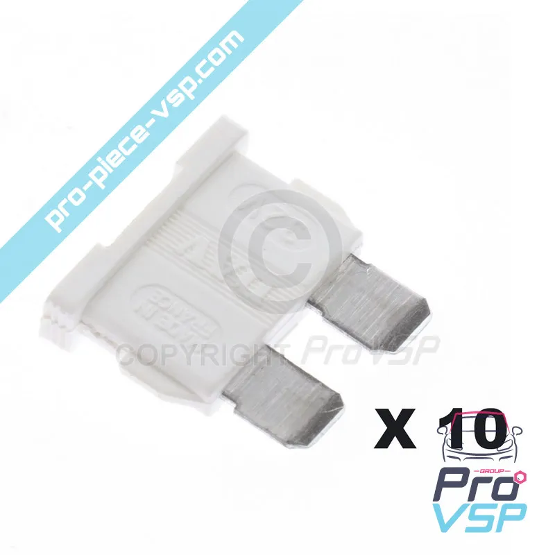 Lot de 10 fusibles blanc 25A