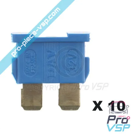 Set of 10 blue fuses 15a