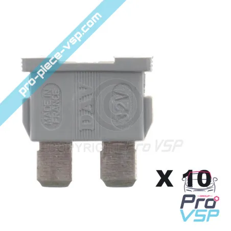 Conjunto de 10 fusíveis cinza 2a