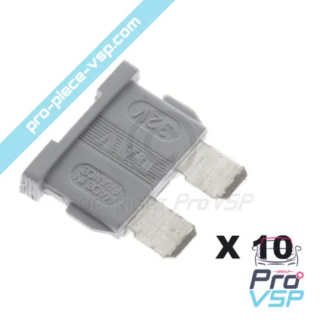 Conjunto de 10 fusíveis cinza 2a