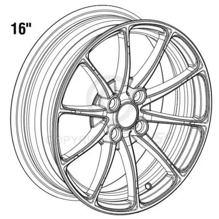 Jantă din aluminiu de 16 inch