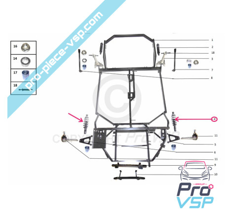 Front shock absorber