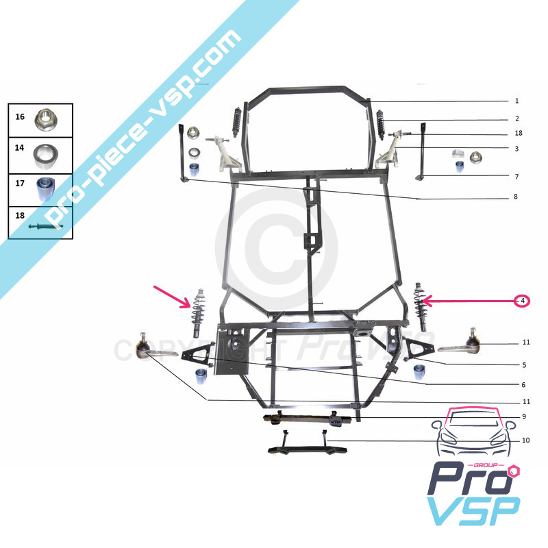 Front shock absorber
