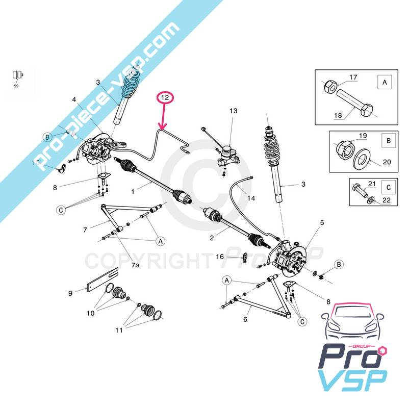 Front brake flexible right