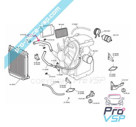 Radiator superior hose