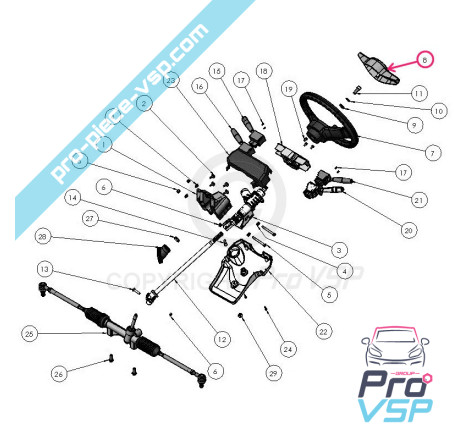 Steering wheel center