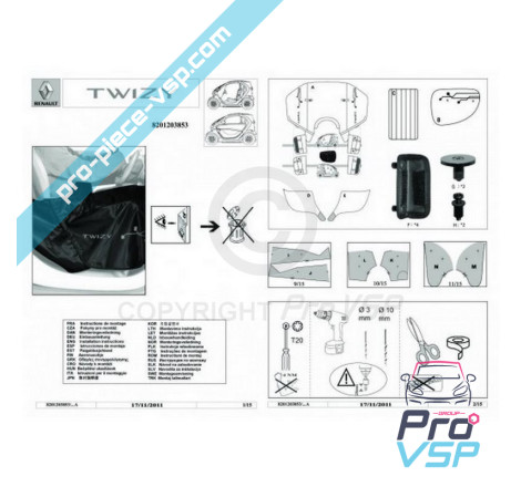 Couverture chauffante origine pour Renault Twizy