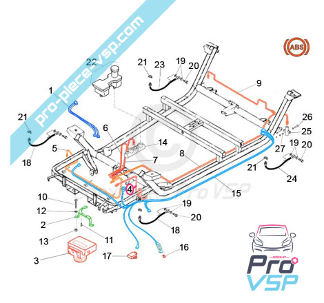 Left front brake hose