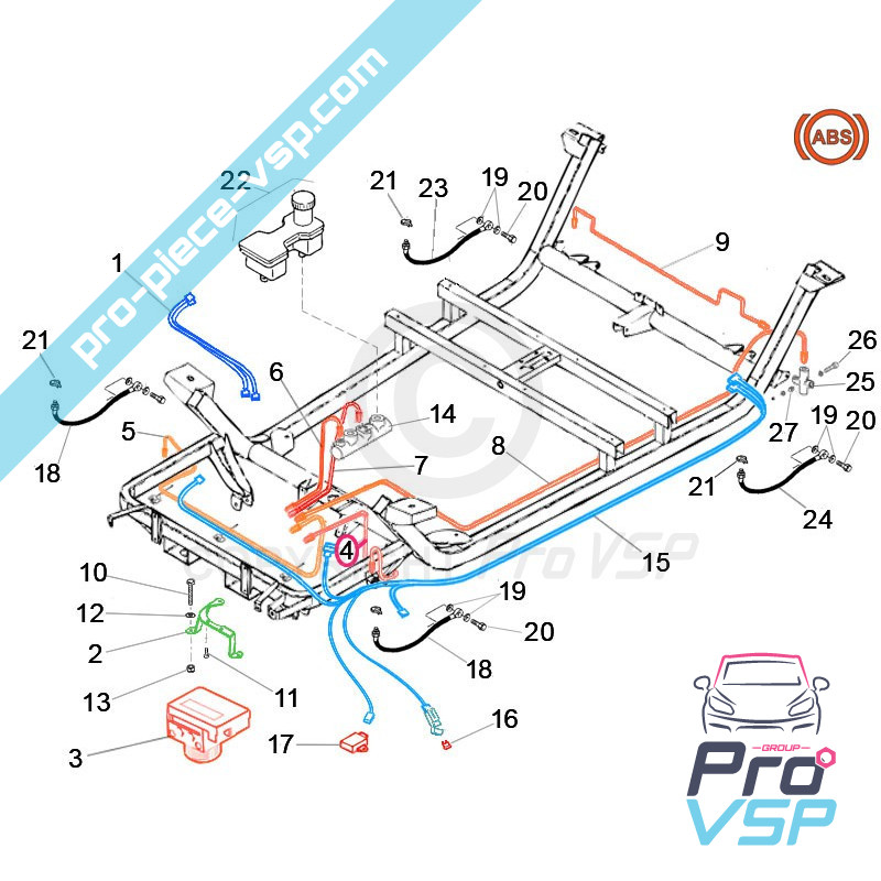 Left front brake hose