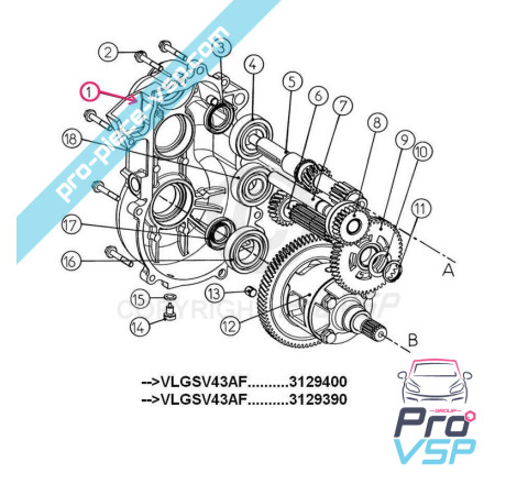 Half crankcase