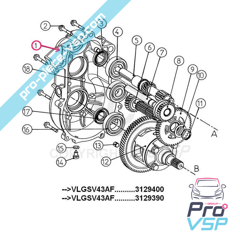 Half crankcase