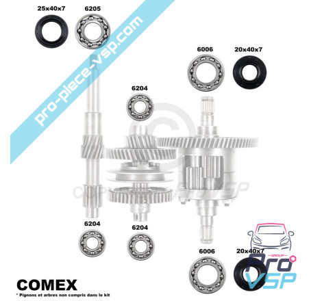 Kit de reparação de caixa Comex