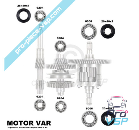 Kit de reparación de caja de motor var