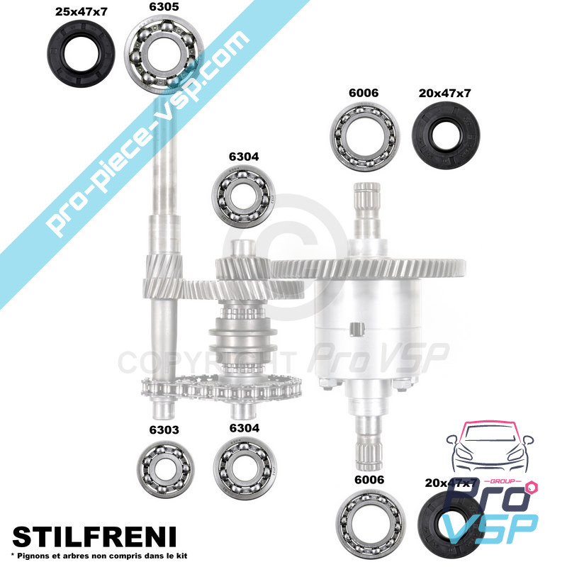 Kit de reparação de caixa Stilfreni