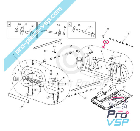 Bakre bull bar kit