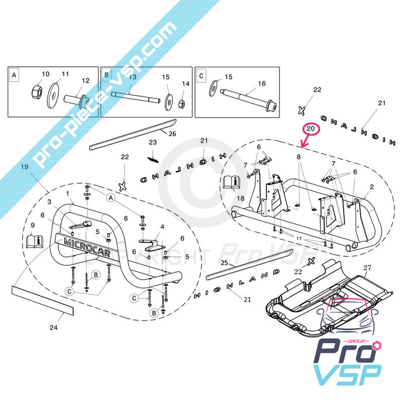 Bakre bull bar kit