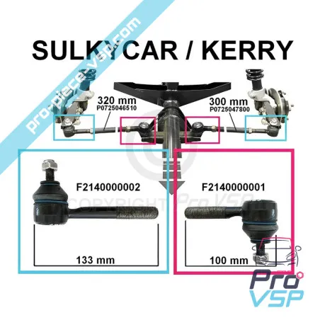Rotule de direction droite pour ligier xpro casalini kerry