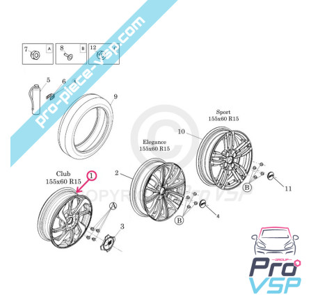 15 inches aluminum rim