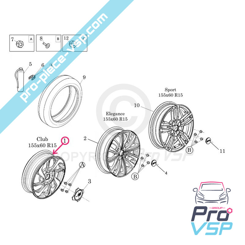 15 inches aluminum rim