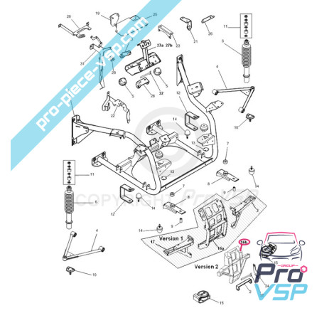 Front and rear engine support kit