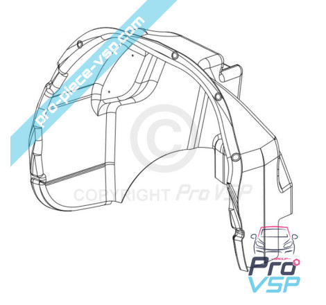 Right rear wheel passage