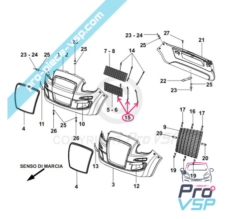 Fixing the lower grille grid