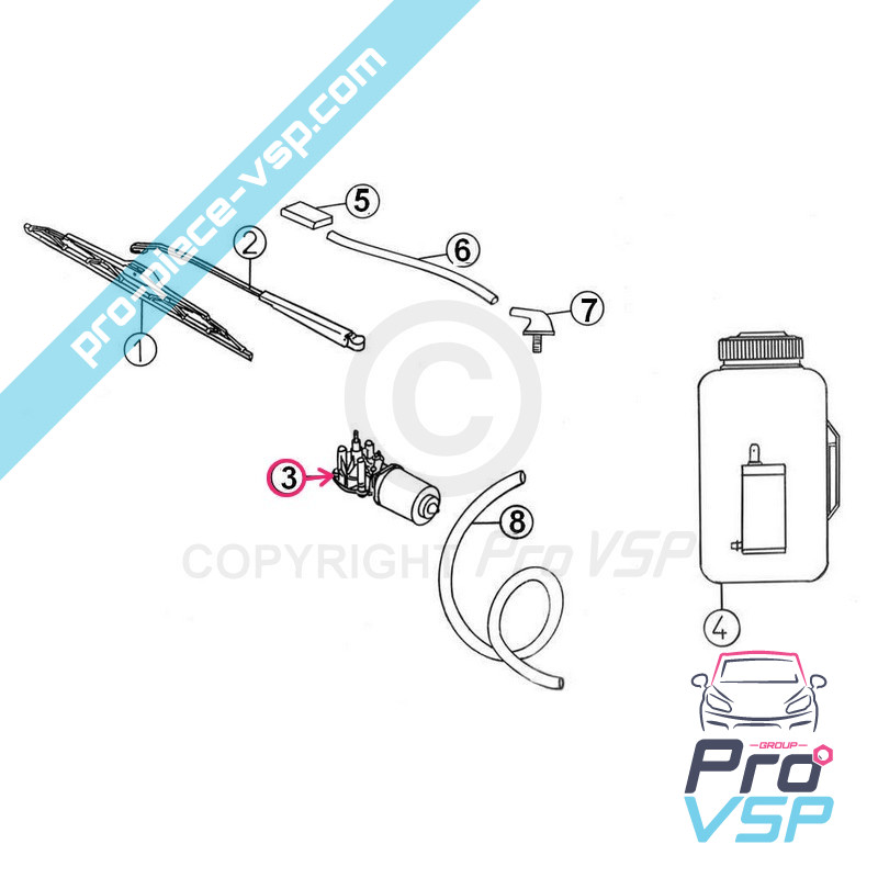 Front wiper motor