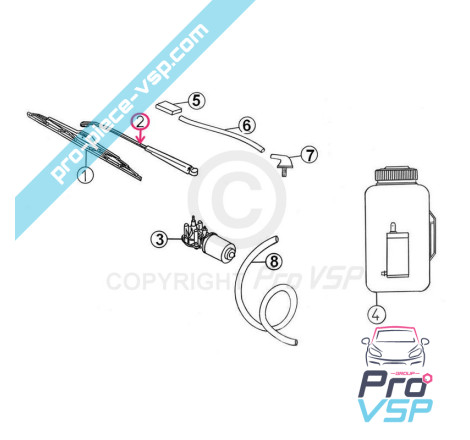 Front wiper arm