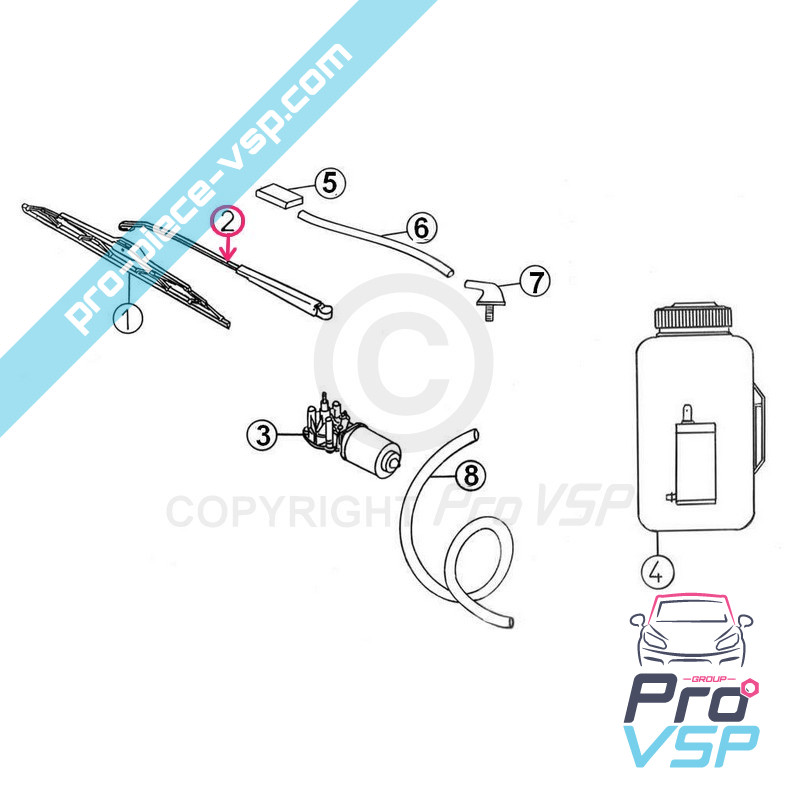 Front wiper arm