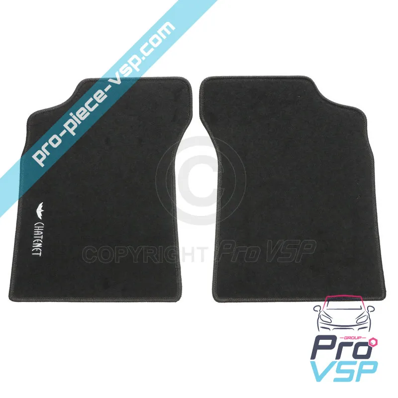 Tapis De Voiture Sur Mesure Pour Aixam Minauto 2018-2025 - Set 2 Avant En Moquette - Broderie Personnalisable - Fabriqué En Italie