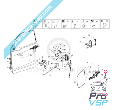 Exterior door handle gasket