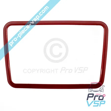 Entourage de radio de coche rojo