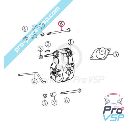 Fixing screw Gearbox