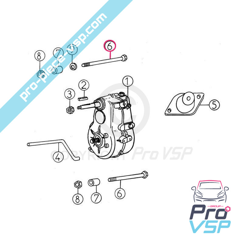 Fixing screw Gearbox