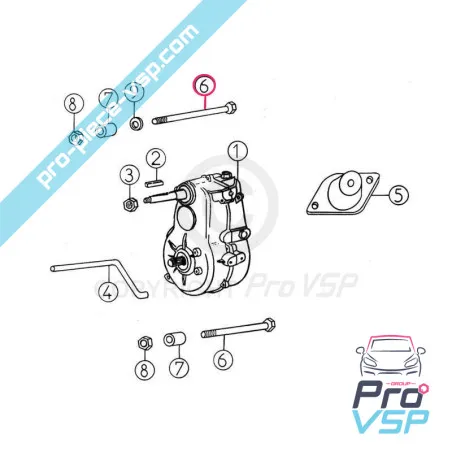Fixing screw Gearbox