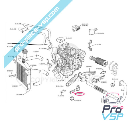 Front engine holder right