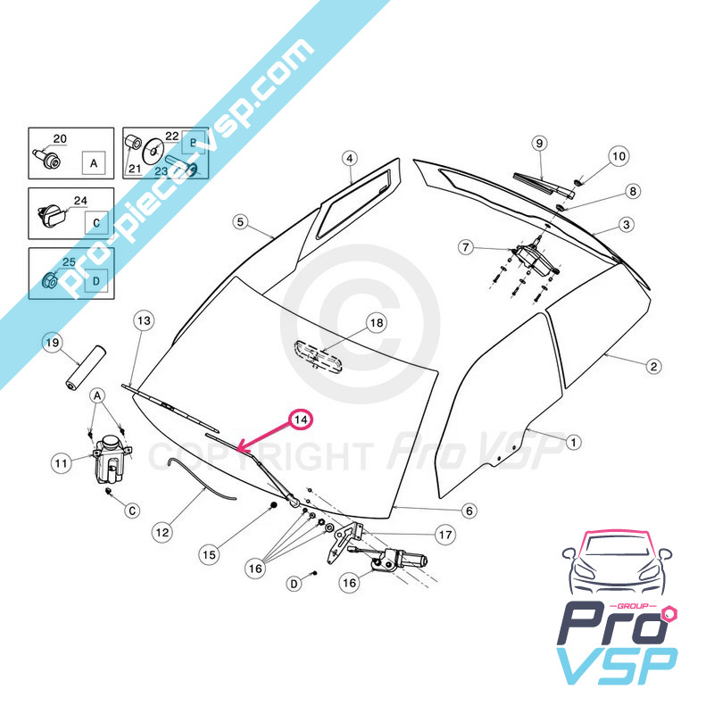Front wiper arm