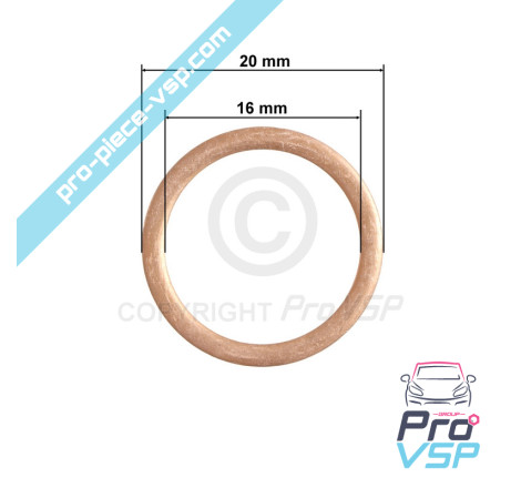 Flow adjustment screw seal / 16x20x1.5 mm