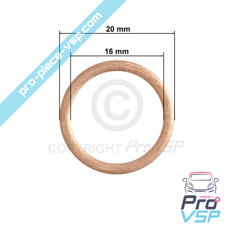 Flow adjustment screw seal / 16x20x1.5 mm