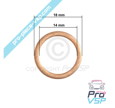 Solenoid valve joint / 14x18x1.5 mm