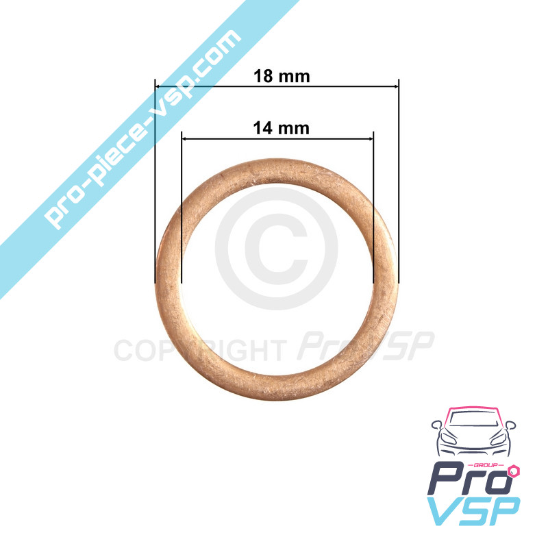 Solenoid valve joint / 14x18x1.5 mm