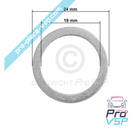 Drain plug gasket / 18x24x1.5 mm