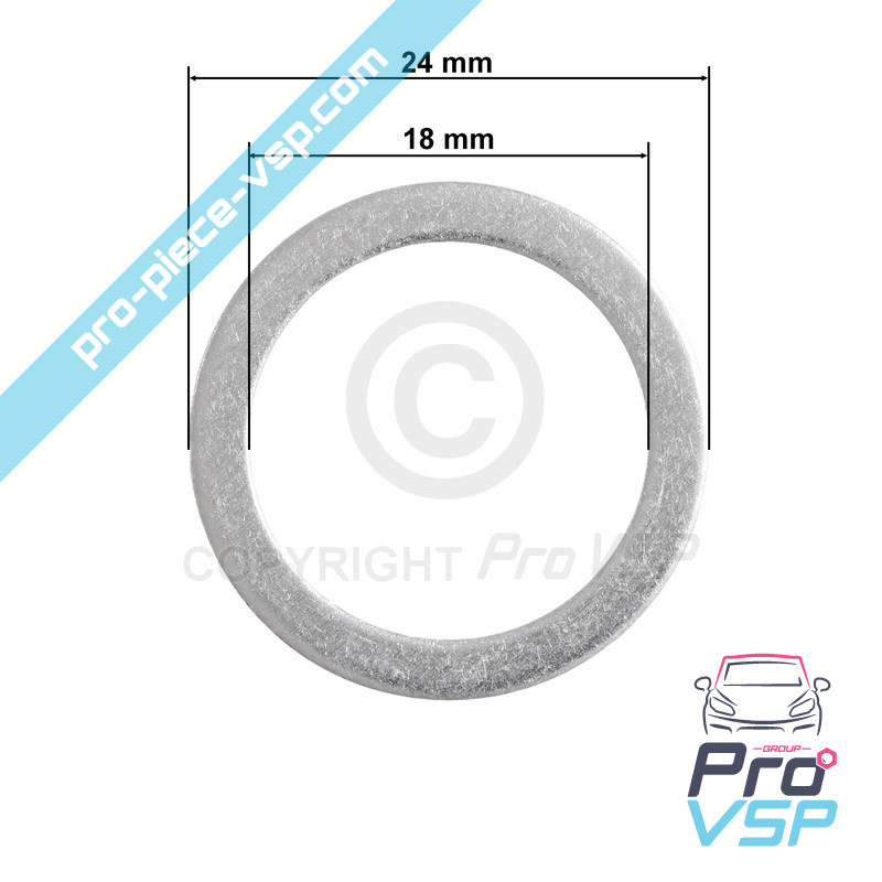 Drain plug gasket / 18x24x1.5 mm